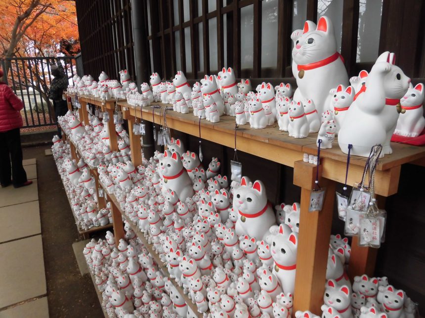 Maneki-neko at Gotokuji Temple