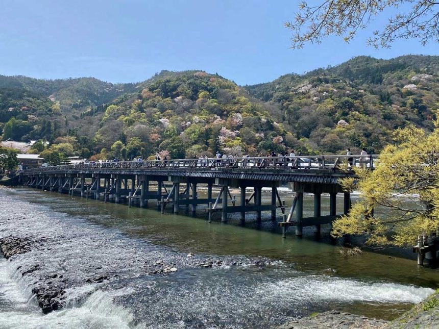 Le pont Togetsukyo à Arashiyama, Kyoto